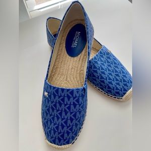 Michael Kors Womens Kendrick Slip-On Espadrille Flats Cobalt Blue Size 7.